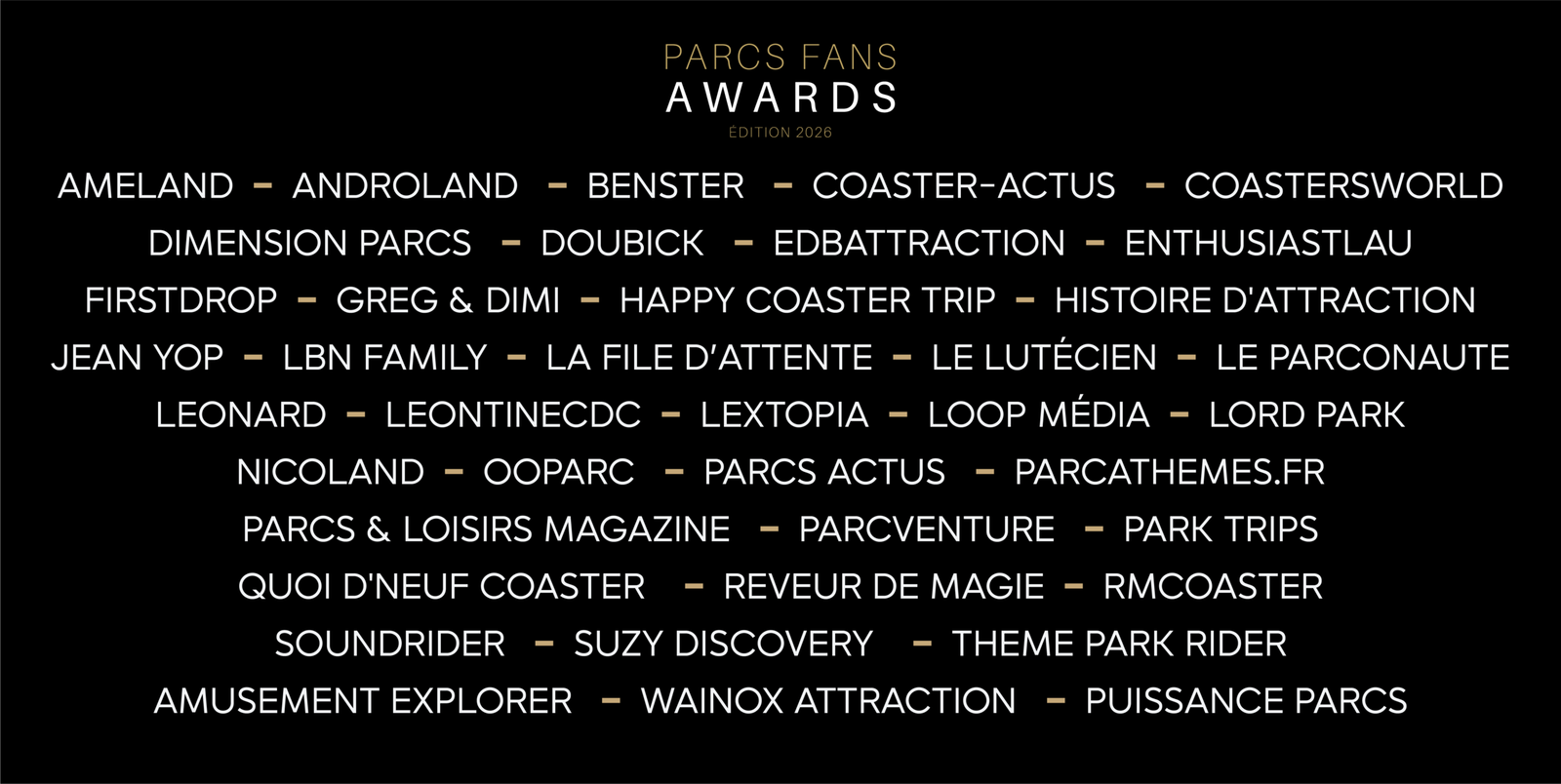 Parcs Fans Awards 2026 - Parcs Actus - Actualite des parcs d'attractions Jury scaled - Actualité des Parcs d'attractions - Parcs Actus